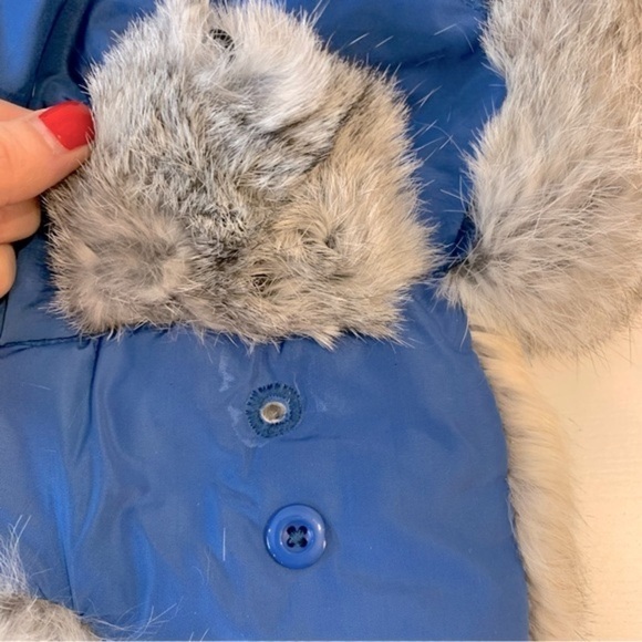 Nathaniel Cole Blue Puffer Fur Lined Aviator Winter Hat Ear Flaps Crowncap sz M - Picture 5 of 12